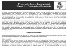 Personeel en Organisatie (Departamento Recurso Humano) – Projectcoordinator Thema B
