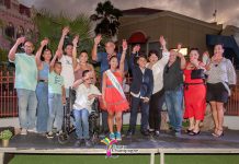 Shiki corona como Reina Hubenil pa Oranjestad pa Grupo Champagne