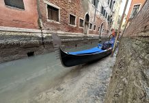 Marea baho prolonga ta seca canalnan chikito na Venecia
