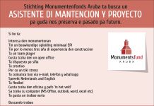 Stichting Monumentenfonds Aruba – Asistente di Mantencion y Proyecto