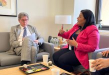 Minister di Finanzas, Xiomara Maduro (MEP) ta duna relato di su biahe pa atende e IMF Spring Meetings