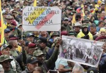 Colombia: Reservistanan di Ehercito y Polis a protesta contra Gobierno