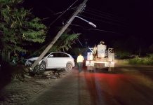 ELMAR: Un averahe di 1 pa 2 accidente di auto envolviendo palo di luz di caya tur siman