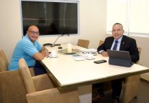 Minister Endy Croes: A reuni cu presidente di parlamento mr. Edgard Vrolijk unda a trata diferente tema di vital importancia pa enseñansa y deporte