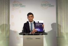 Lider di Reino Uni Rishi Sunak ta urgi mundo pa uza IA y ciencia pa trece fin na malnutricion