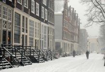 Posibilidad di sneeuw dialuna ta trece advertencia pa camindanan resbaloso den parti noordoost