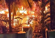 Diferente incidente di candela durante celebracionnan di fin di aña