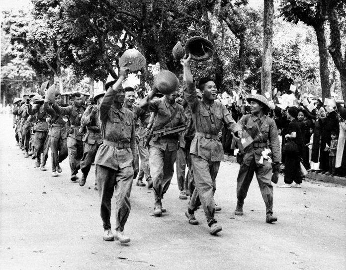 VIET MINH VICTORY PARADE HANOI
