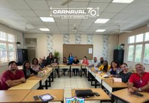 Parada Escolar di scolnan secundario di Oranjestad ta bay ta dia 9 di februari