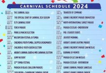 Awe nochi tin Fakkel optocht cu participacion di nuebe grupo