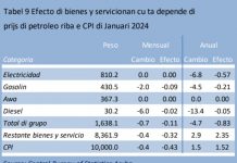CPI: Prijs promedio di coriente pa vivienda ta keda Afl. 274.57
