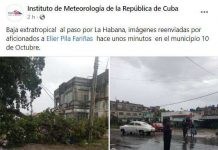 Cuba: Tormenta local severo na La Habana ta benta mata abao y causa daño na e ciudad