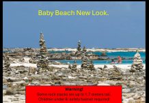 Aruba Birdlife Conservation ta adverti riba practica di “rock stacking” cu a yega Baby Beach
