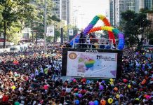 Marcha di orguyo LGBTIQ+ a tuma luga cu centenares di miles di persona na Brazil