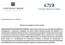 Comunicado di prensa: Opcionnan strategico pa Ennia Aruba