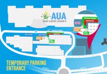 Pa motibo di construccion, Aeropuerto di Aruba ta anuncia cambio temporal na entrada pa parkeo