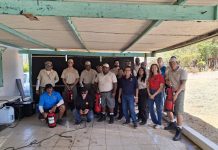 Empleadonan di Aruba Conservation Foundation ta eleva nan conocemento riba tereno di seguridad