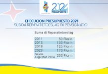 Durante conferencia di prensa Minister di Finanzas a anuncia: Reparatietoeslag pa pensionadonan ta bira Afl. 200 pa luna