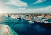 Augustus a cuminsa bon pa e industria di crucero; Awe ta un bon dia pa e industria di crucero