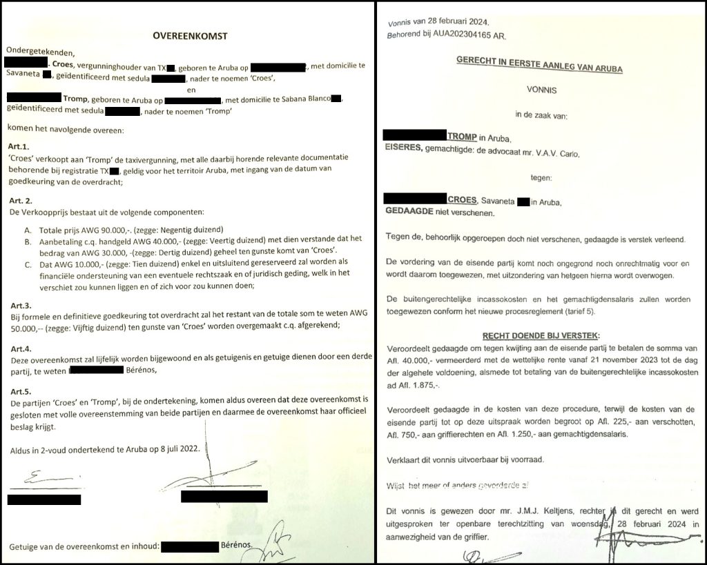 Taxista cu a bende permiso pa
