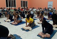 Curso di CPR y choking dia 27 september na Centro di Bario Brazil