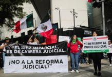 Mexico: Trahadonan, studiante y oposicion a marcha contra reforma hudicial