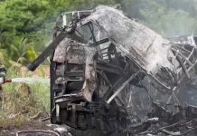 38 persona ta fayece den un accidente entre un bus di pasahero y un truck na Brazil