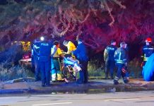 Accidente basta serio despues di persecucion cu posibel tiramento banda di Carnival Village