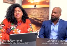 Misha Raymond y Carlos Guiamo ta retira di plataforma Raiz