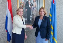 Prome minister a reuni cu embahadora di Reino Hulandes na Caracas; Hopi interes na Venezuela pa bin Aruba