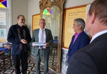 Secretario di Estado Zsolt Szabó a cera conoci cu Gabinete AVP-FUTURO durante su di dos bishita oficial na Aruba