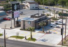 Starbucks su drive-thru nobo na Texas ta e franquisia su prome sucursal traha cu printer 3D