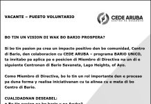 CEDE Aruba – Puesto Voluntario