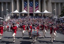 Potretnan di manifestacionnan y celebracionnan ta marca un 4 di juli diferente pa varios Mericano