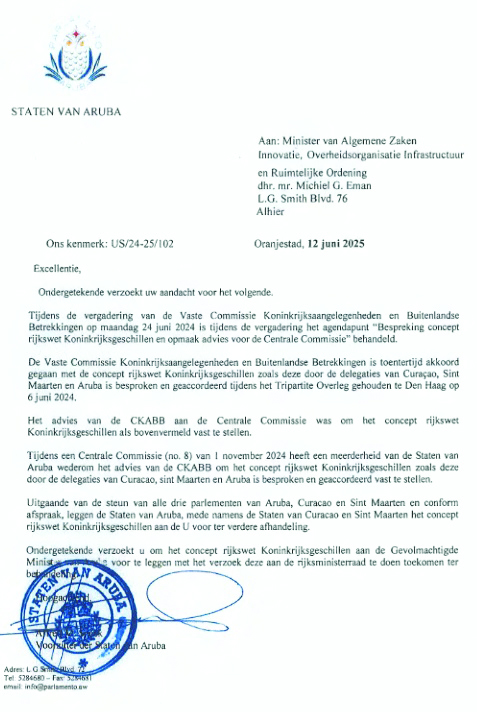 Concepto di ley di Reino pa resolucion di Disputa entrega na Den Haag (2)