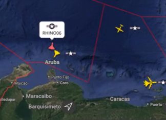 Militaire Amerikaanse vliegtuigen waargenomen in de buurt van Aruba; Grootste oorlogsschip van het Pentagon treedt in operatie