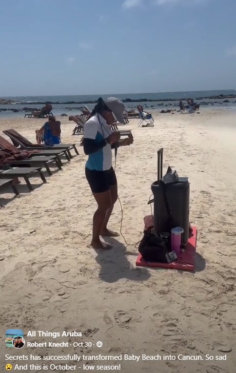 Local y turistanan ta lamenta transformacion di Baby Beach (2)