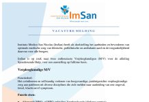 Instituto Medico San Nicolas (ImSan) – Verpleegkundige (M/V)