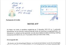 Urgencia pa nombramento di minister Plenipotenciario na Hulanda den Parlamento