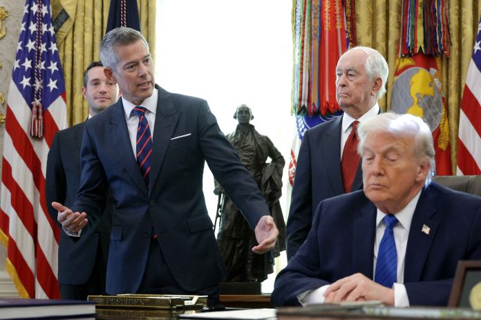 President Trump Signs Executive Order In The Oval Office