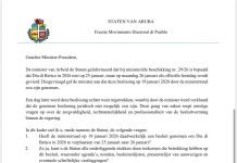 Parlamentario Rocco Tjon a pidi aclaracion di prome minister tocante decision di Dia di Betico