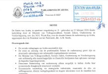 Mocion pa fortalecemento economico via logistica di azeta y gas pa sostene cuido di adulto mayor aproba unanimamente