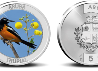 Coreccion: Moneda conmemorativo “Trupial” no ta en conexion cu 40 aña di Status Aparte y 50 aña di Himno y Bandera