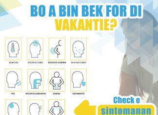 DVG ta alerta tur biahero cu a regresa Aruba despues di dianan di vakantie, pa ta alerta riba nan salud