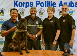 Cuerpo Policial Aruba ta yama bon bini na K9 Carla