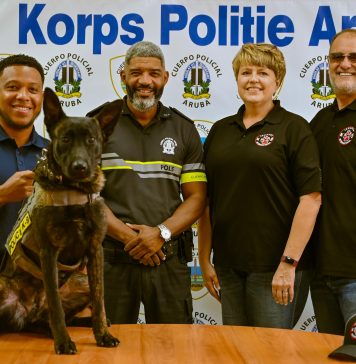 Cuerpo Policial Aruba ta yama bon bini na K9 Carla