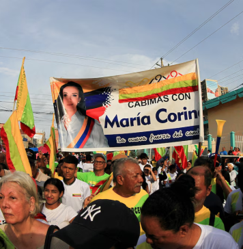 Miles di Venezolano a manifesta pa exigi eleccion presidencial y libertad di tur prisonero politico