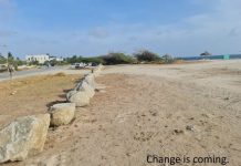 Bataya legal cu impacto riba costa nort di Aruba cu ceramento di rutanan off-road