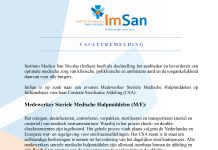Instituto Medico San Nicolas (ImSan) – Medewerker Steriele Medische Hulpmiddelen (M/F)