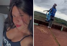 Un muher ta fayece despues cu no a mara cabuya di seguridad durante bulamento na Brazil